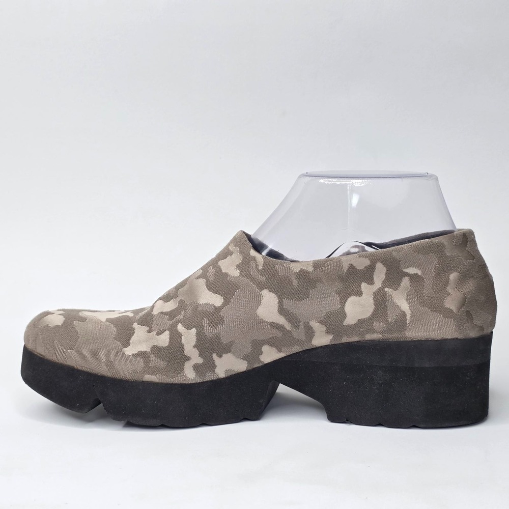 Thierry Rabotin Dream Women's Wedge Shoes Size 8 EU 38 Camo Fabric Slip On Italy - Picture 5 of 16